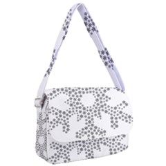 Snowflake Silhouette Fractal Courier Bag