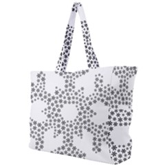 Snowflake Silhouette Fractal Simple Shoulder Bag