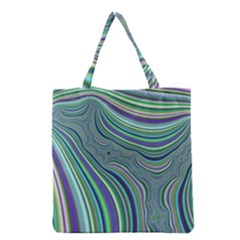 Art Fractal Gradient Colorful Infinity Pattern Grocery Tote Bag by Wegoenart