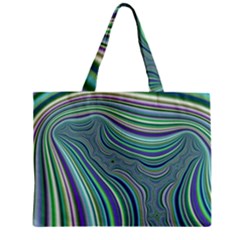 Art Fractal Gradient Colorful Infinity Pattern Zipper Mini Tote Bag by Wegoenart