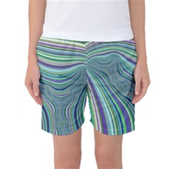 Art Fractal Gradient Colorful Infinity Pattern Women s Basketball Shorts by Wegoenart