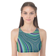 Art Fractal Gradient Colorful Infinity Pattern Tank Bikini Top by Wegoenart