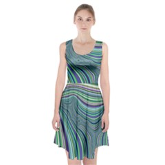 Art Fractal Gradient Colorful Infinity Pattern Racerback Midi Dress by Wegoenart