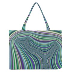 Art Fractal Gradient Colorful Infinity Pattern Zipper Medium Tote Bag by Wegoenart