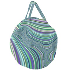 Art Fractal Gradient Colorful Infinity Pattern Giant Round Zipper Tote by Wegoenart