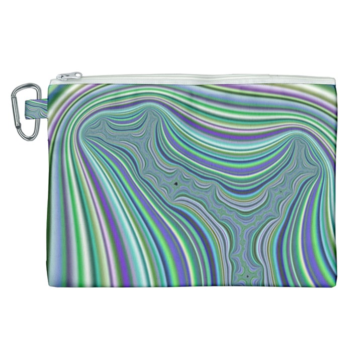 Art Fractal Gradient Colorful Infinity Pattern Canvas Cosmetic Bag (XL)