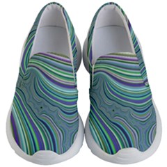 Art Fractal Gradient Colorful Infinity Pattern Kids  Lightweight Slip Ons by Wegoenart