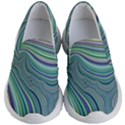 Art Fractal Gradient Colorful Infinity Pattern Kids  Lightweight Slip Ons View1