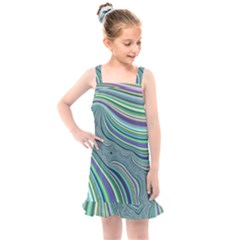 Art Fractal Gradient Colorful Infinity Pattern Kids  Overall Dress by Wegoenart