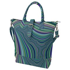 Art Fractal Gradient Colorful Infinity Pattern Buckle Top Tote Bag by Wegoenart