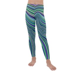 Art Fractal Gradient Colorful Infinity Pattern Kids  Lightweight Velour Leggings