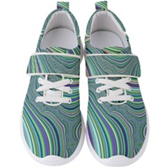 Art Fractal Gradient Colorful Infinity Pattern Men s Velcro Strap Shoes