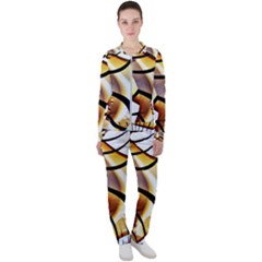 Pattern Fractal Gold Pointed Casual Jacket And Pants Set