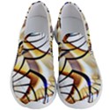 Pattern Fractal Gold Pointed Men s Lightweight Slip Ons View1