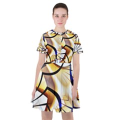 Pattern Fractal Gold Pointed Sailor Dress by Wegoenart