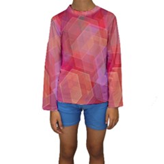 Abstract Background Texture Kids  Long Sleeve Swimwear by Wegoenart