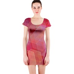 Abstract Background Texture Short Sleeve Bodycon Dress by Wegoenart