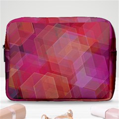 Abstract Background Texture Make Up Pouch (large)