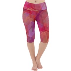 Abstract Background Texture Lightweight Velour Cropped Yoga Leggings