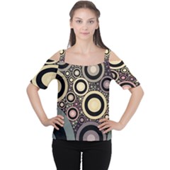 Art Retro Design Vintage Cutout Shoulder Tee