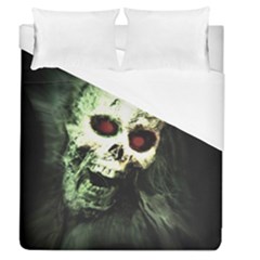 Screaming Skull Human Halloween Duvet Cover (queen Size) by Wegoenart