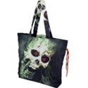 Screaming Skull Human Halloween Drawstring Tote Bag View1