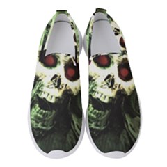 Screaming Skull Human Halloween Women s Slip On Sneakers by Wegoenart