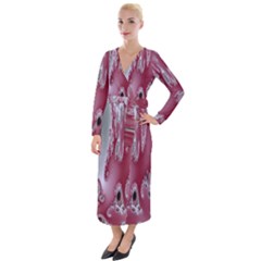 Fractal Gradient Colorful Infinity Velvet Maxi Wrap Dress by Wegoenart