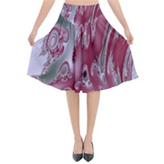 Fractal Gradient Colorful Infinity Flared Midi Skirt