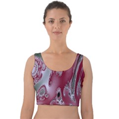 Fractal Gradient Colorful Infinity Velvet Crop Top by Wegoenart