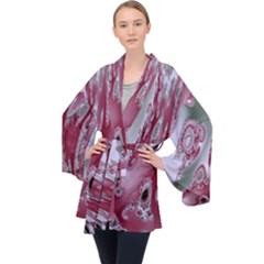 Fractal Gradient Colorful Infinity Velvet Kimono Robe