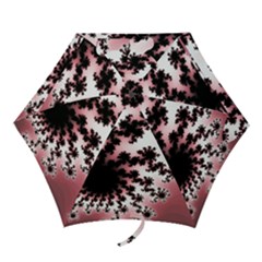 Fractal Pattern Pink Mini Folding Umbrellas by Wegoenart