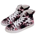 Fractal Pattern Pink Men s Hi-Top Skate Sneakers View2