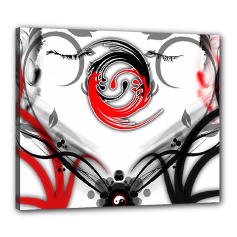 Abstract Fractal Digital Art Canvas 24  X 20  (stretched) by Wegoenart