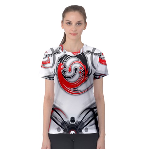 Abstract Fractal Digital Art Women s Sport Mesh Tee by Wegoenart