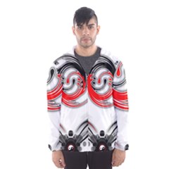 Abstract Fractal Digital Art Hooded Windbreaker (men)