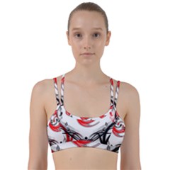 Abstract Fractal Digital Art Line Them Up Sports Bra by Wegoenart