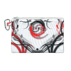 Abstract Fractal Digital Art Canvas Cosmetic Bag (large) by Wegoenart