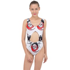 Abstract Fractal Digital Art Center Cut Out Swimsuit by Wegoenart