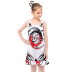 Abstract Fractal Digital Art Kids  Overall Dress