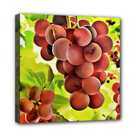 Grape Harvest Nature Figure Rustic Mini Canvas 8  X 8  (stretched) by Wegoenart