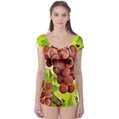 Grape Harvest Nature Figure Rustic Boyleg Leotard  by Wegoenart