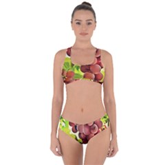 Grape Harvest Nature Figure Rustic Criss Cross Bikini Set by Wegoenart