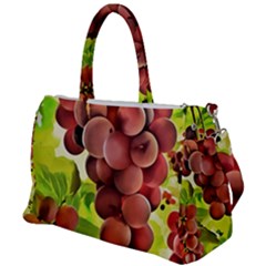 Grape Harvest Nature Figure Rustic Duffel Travel Bag by Wegoenart