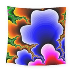 Fractal Background Pattern Color Square Tapestry (large)