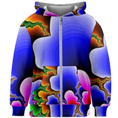 Fractal Background Pattern Color Kids  Zipper Hoodie Without Drawstring by Wegoenart