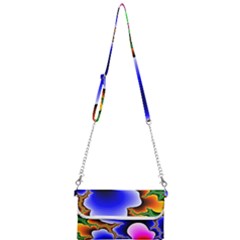 Fractal Background Pattern Color Mini Crossbody Handbag by Wegoenart