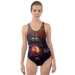 Fractal Mandelbulb 3d Action Cut-out Back One Piece Swimsuit by Wegoenart