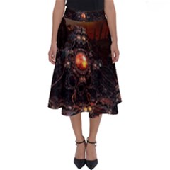 Fractal Mandelbulb 3d Action Perfect Length Midi Skirt by Wegoenart