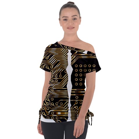 Brain Circuit Board Pcb Computer Tie-up Tee by Wegoenart